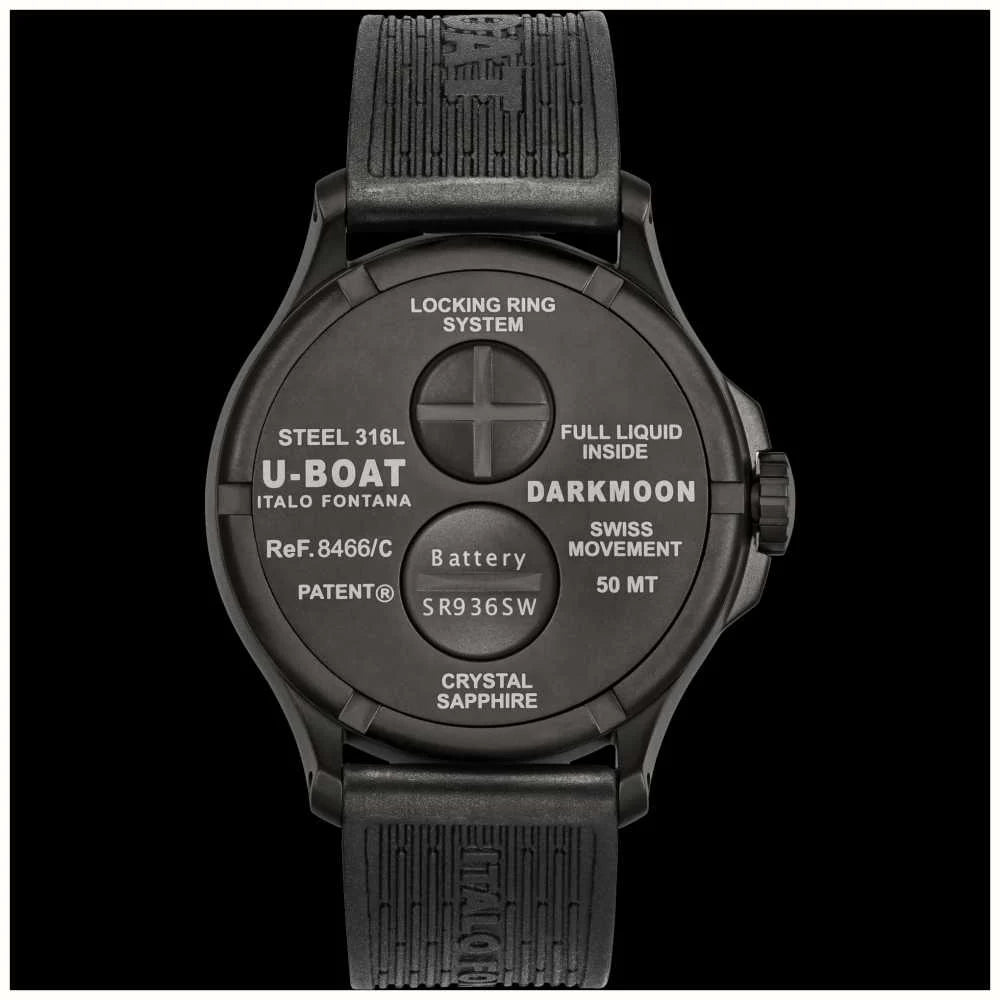 U-Boat Watch Darkmoon 44 Red Sapphire IP Black 8466/C