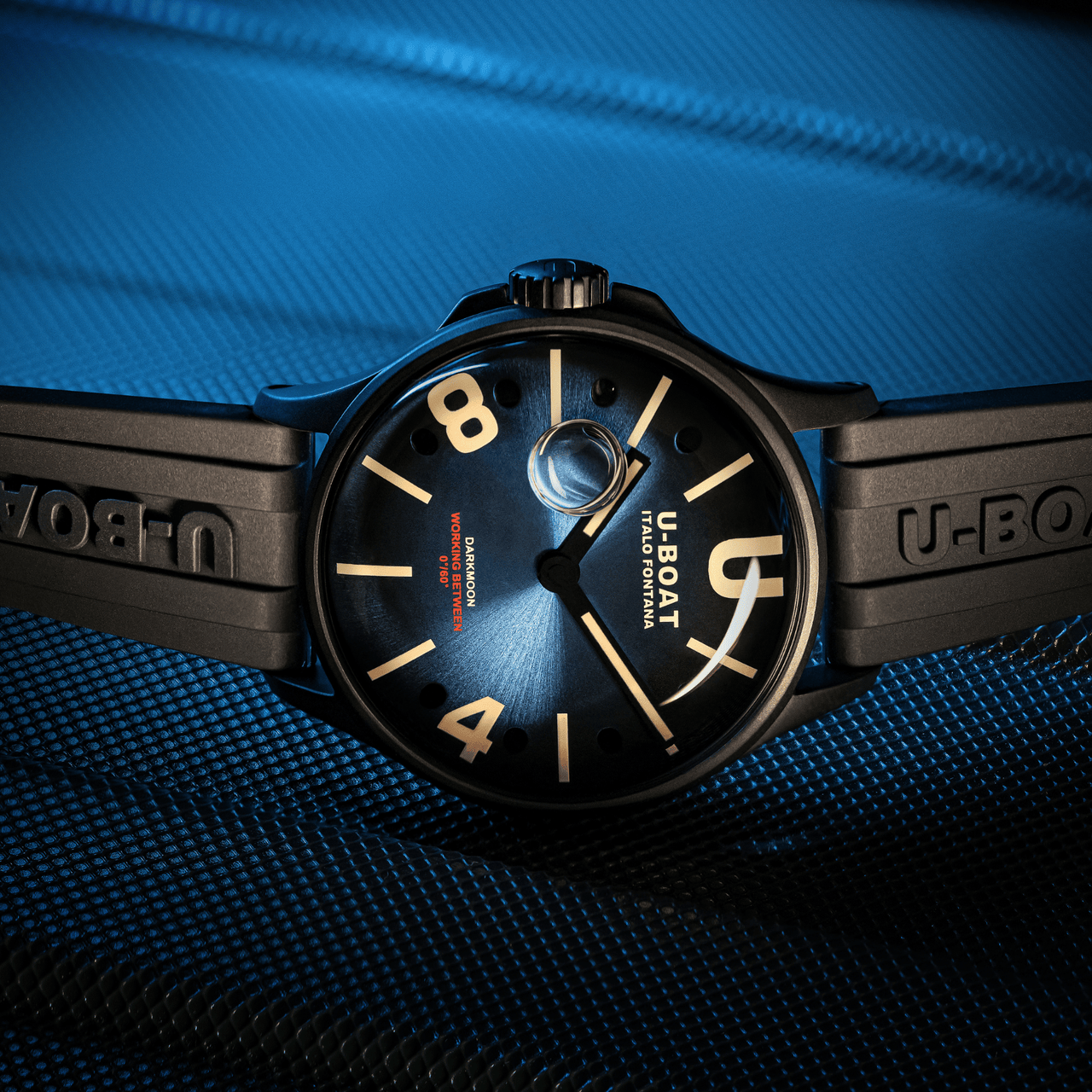 U-Boat Watch Darkmoon 40 Blue Soleil Black PVD 9020/B