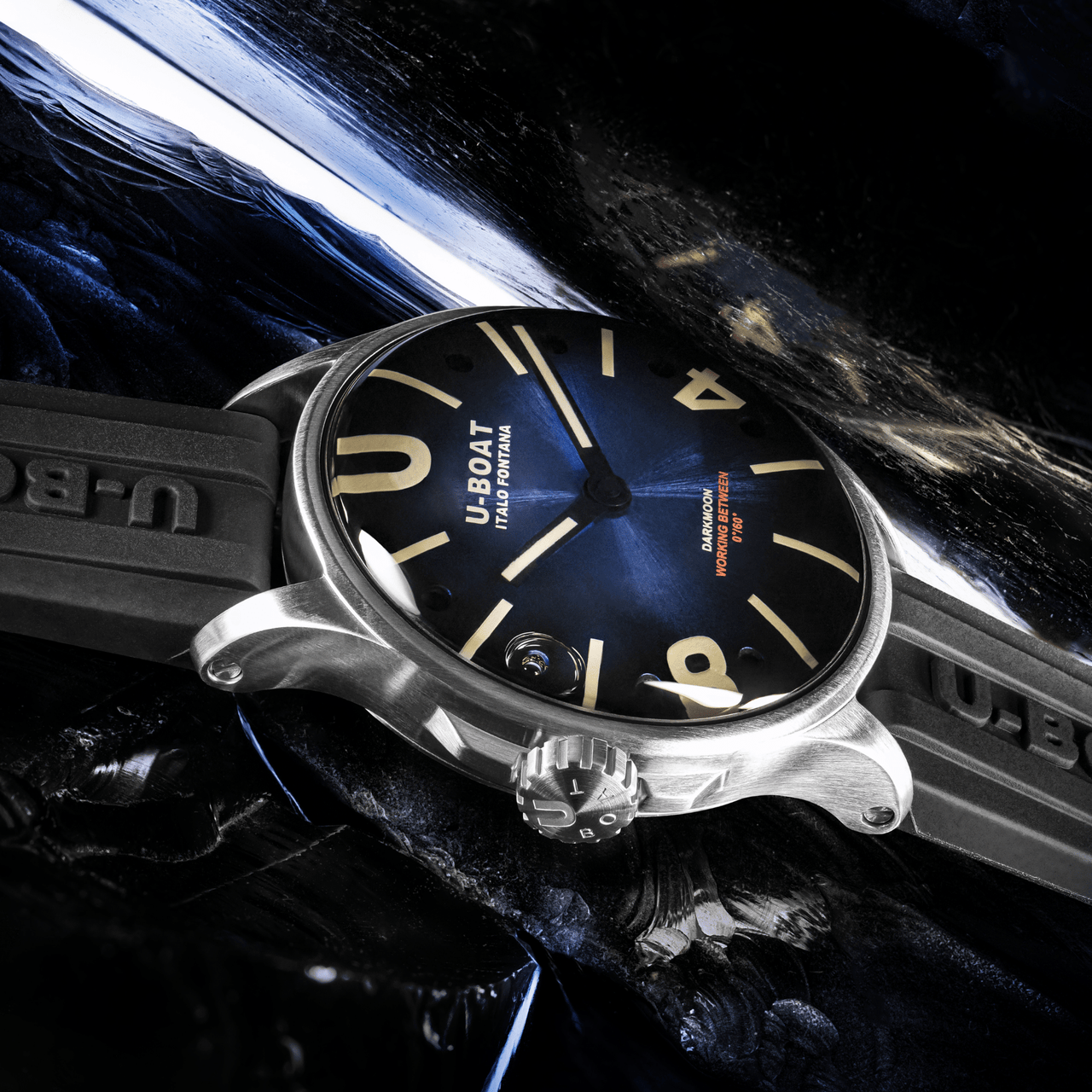 U-Boat Watch Darkmoon 40 Blue Soleil Steel 9021/B