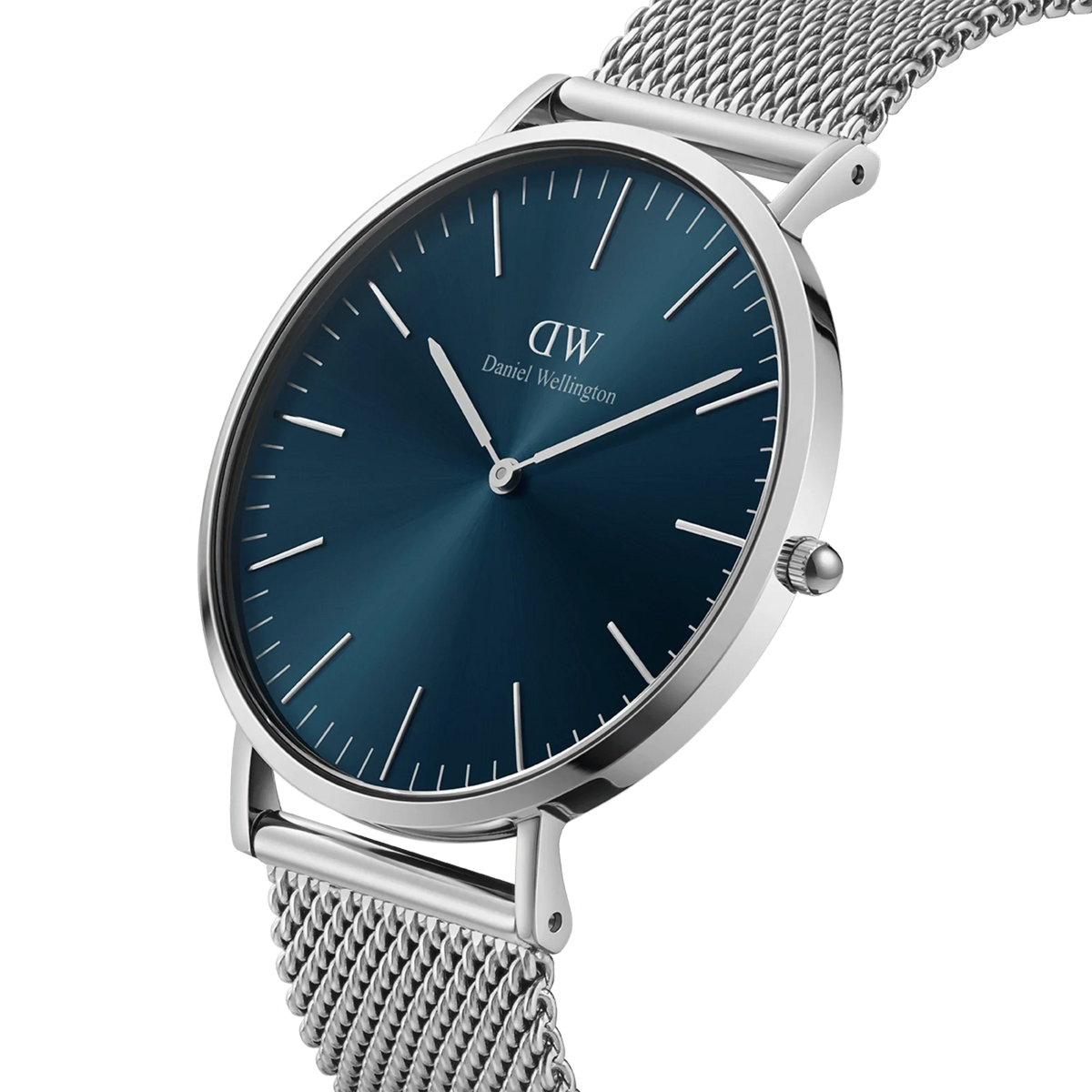 Daniel Wellington Classic Mesh Arctic Men s Blue Watch DW00100628 from Watches and Crystals Watches Crystals