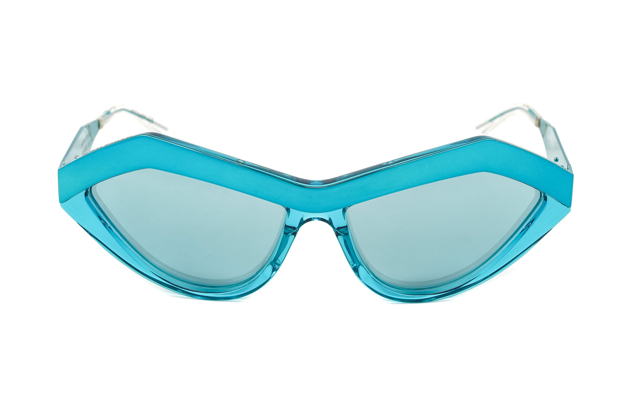Bottega Veneta Sunglasses Unisex Cat Eye Light Blue BV1055S-008 62