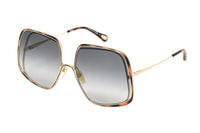 Thumbnail for Chloé Women's Sunglasses Hanah Oversized Square Tortoise/Gold CH0035S-001 62