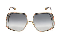 Thumbnail for Chloé Women's Sunglasses Hanah Oversized Square Tortoise/Gold CH0035S-001 62