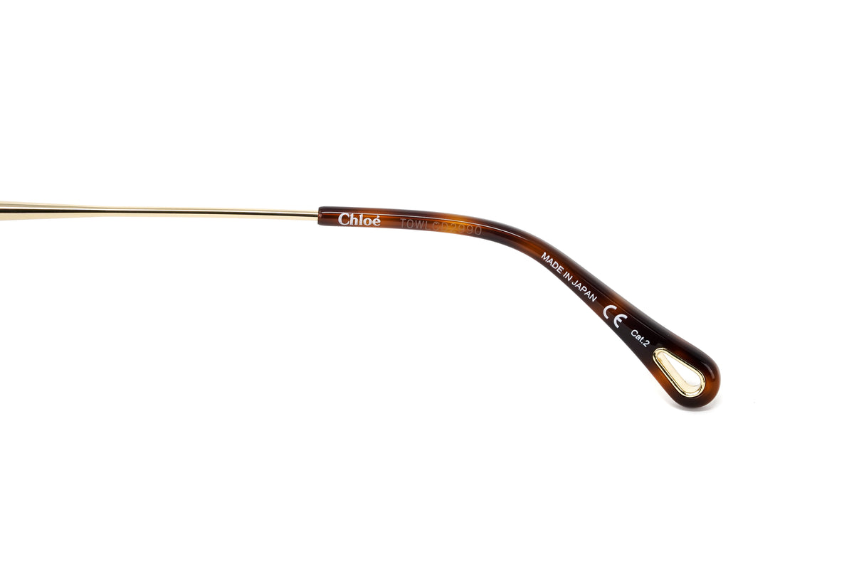 Chloé Women's Sunglasses Hanah Oversized Square Tortoise/Gold