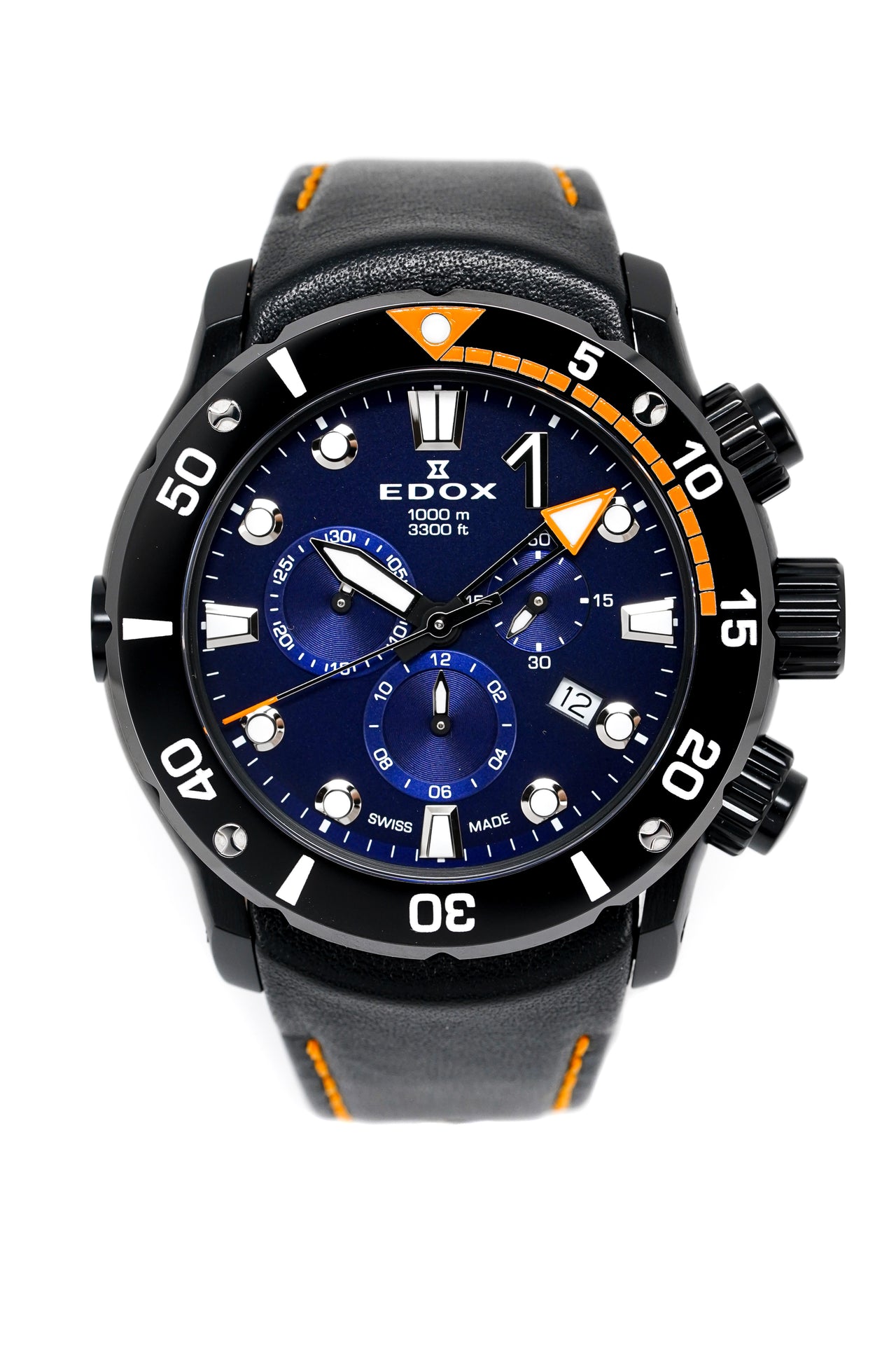 Edox Men's Watch CO-1 Chronograph Black PVD Titanium 10242-TINNO-BUIN
