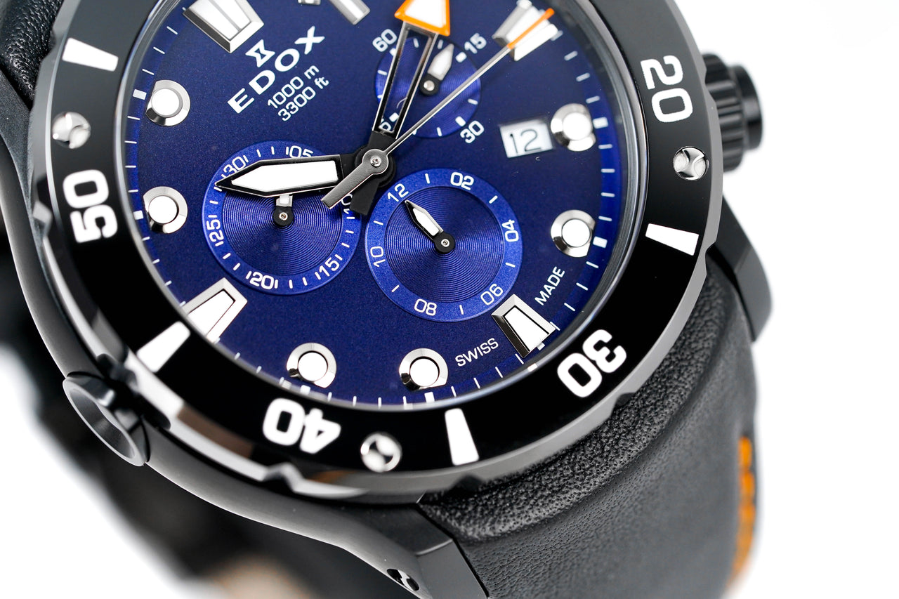 Edox Men's Watch CO-1 Chronograph Black PVD Titanium 10242-TINNO-BUIN