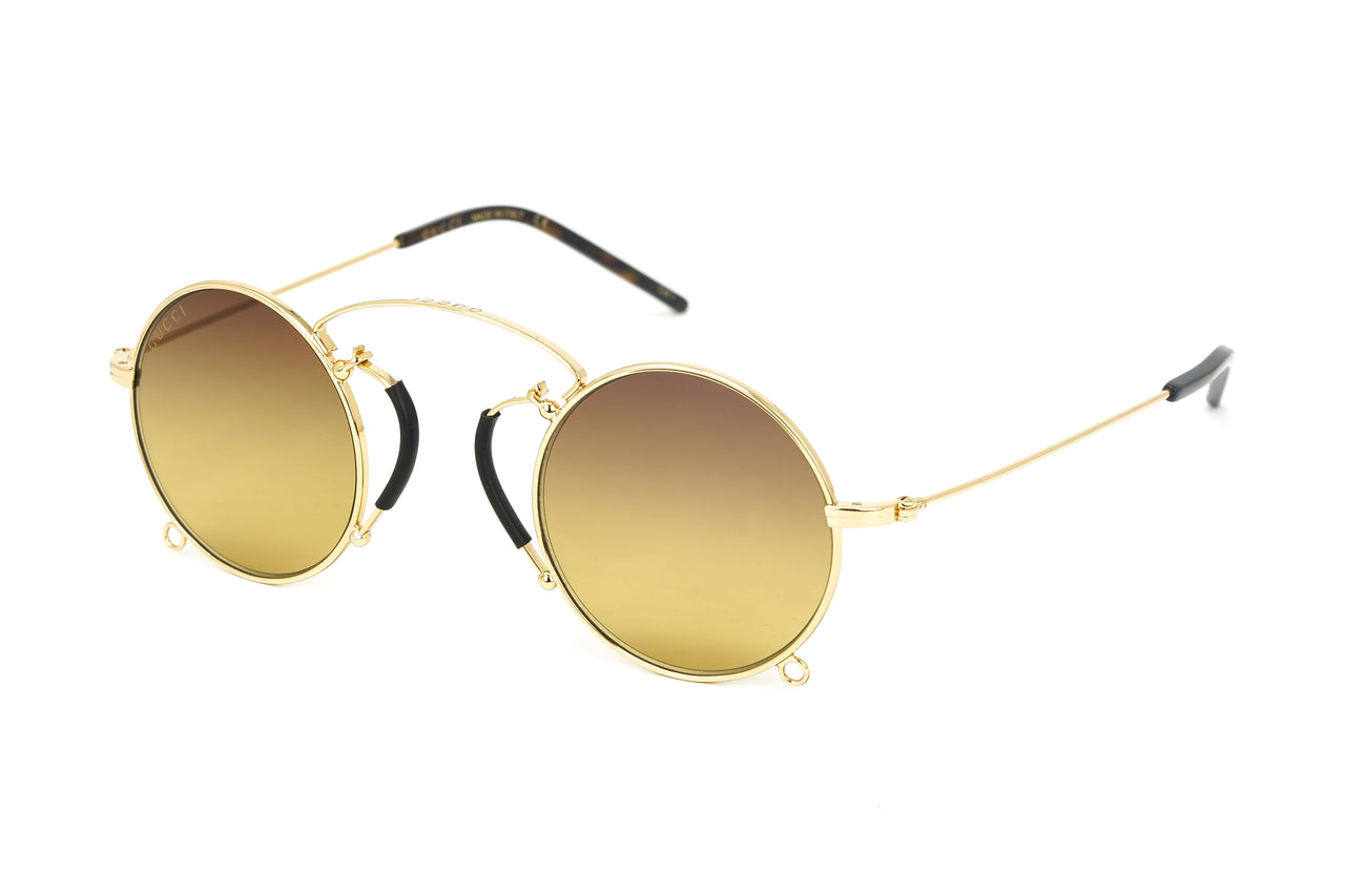 Gucci Women's Sunglasses Round Gold GG0991S-003 44