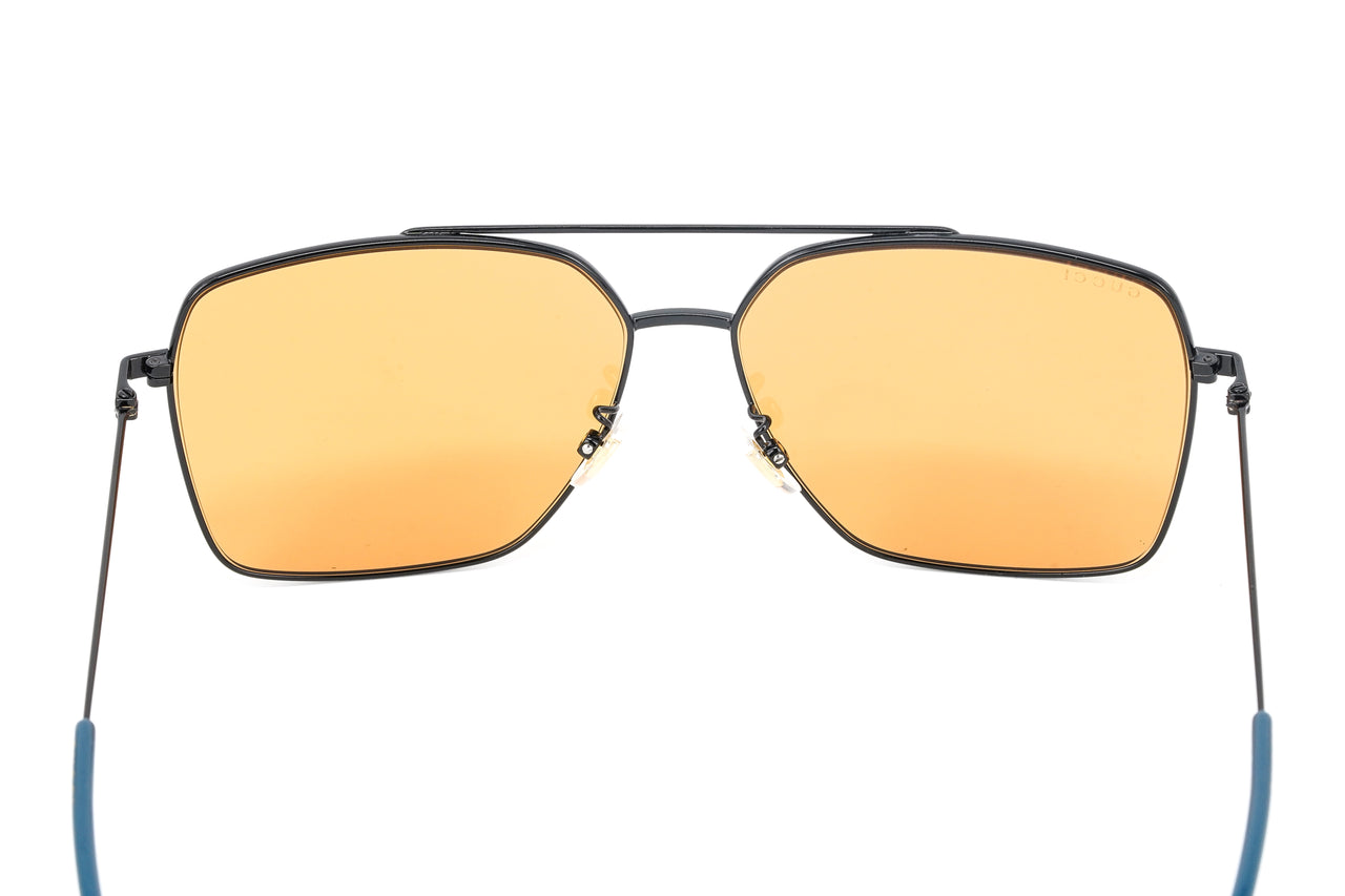 Gucci Men's Sunglasses Square Pilot Black Orange GG1053SK-003 61