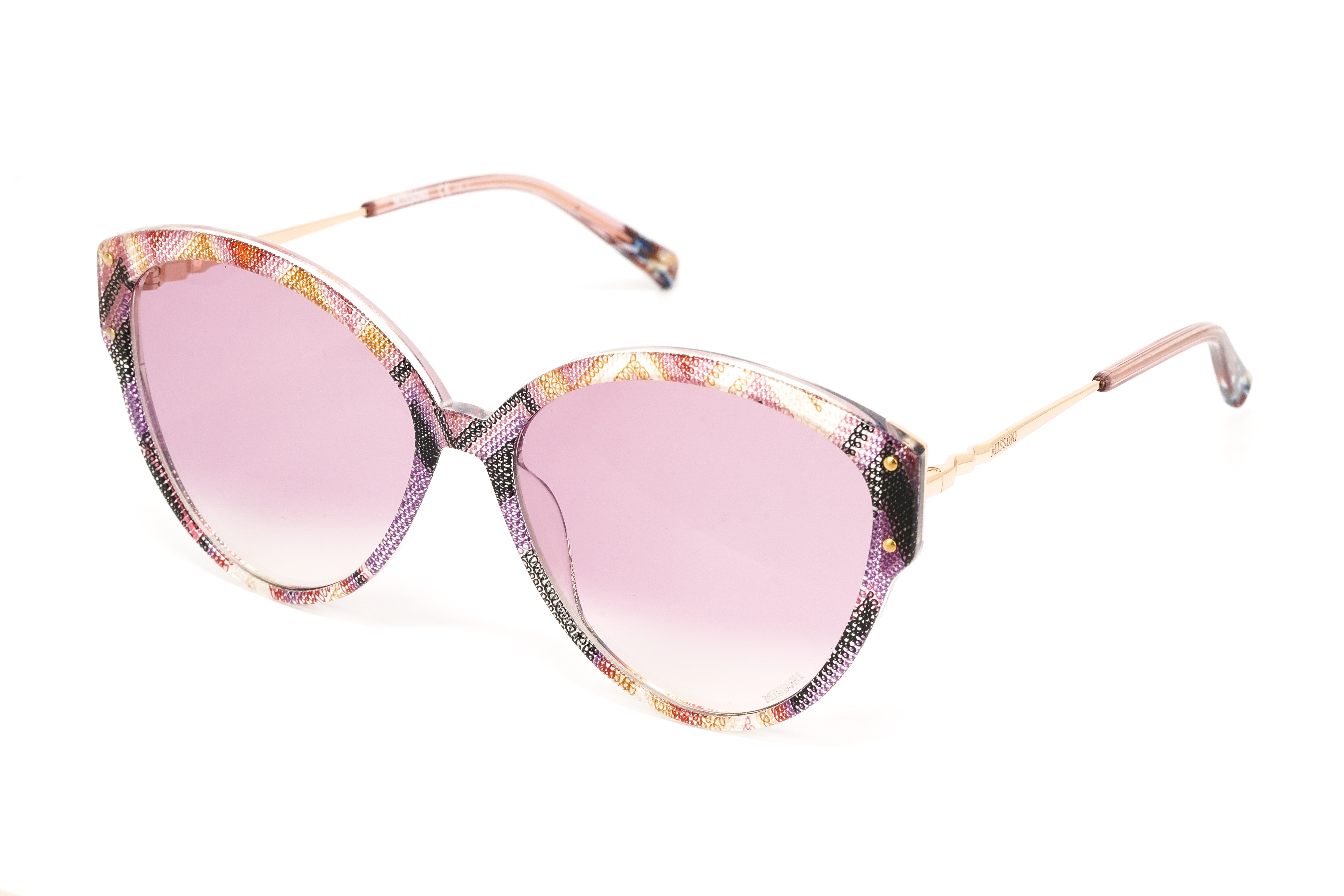 Missoni Women's Sunglasses Cat Eye Pattern Pink MIS 0004/S OBL