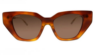 Thumbnail for Gucci Women's Sunglasses Cat Eye Rectangle Havana GG0641S-003 53