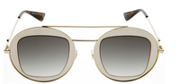 Thumbnail for Gucci Women's Sunglasses Oversized Round Gold GG0105S-002 47