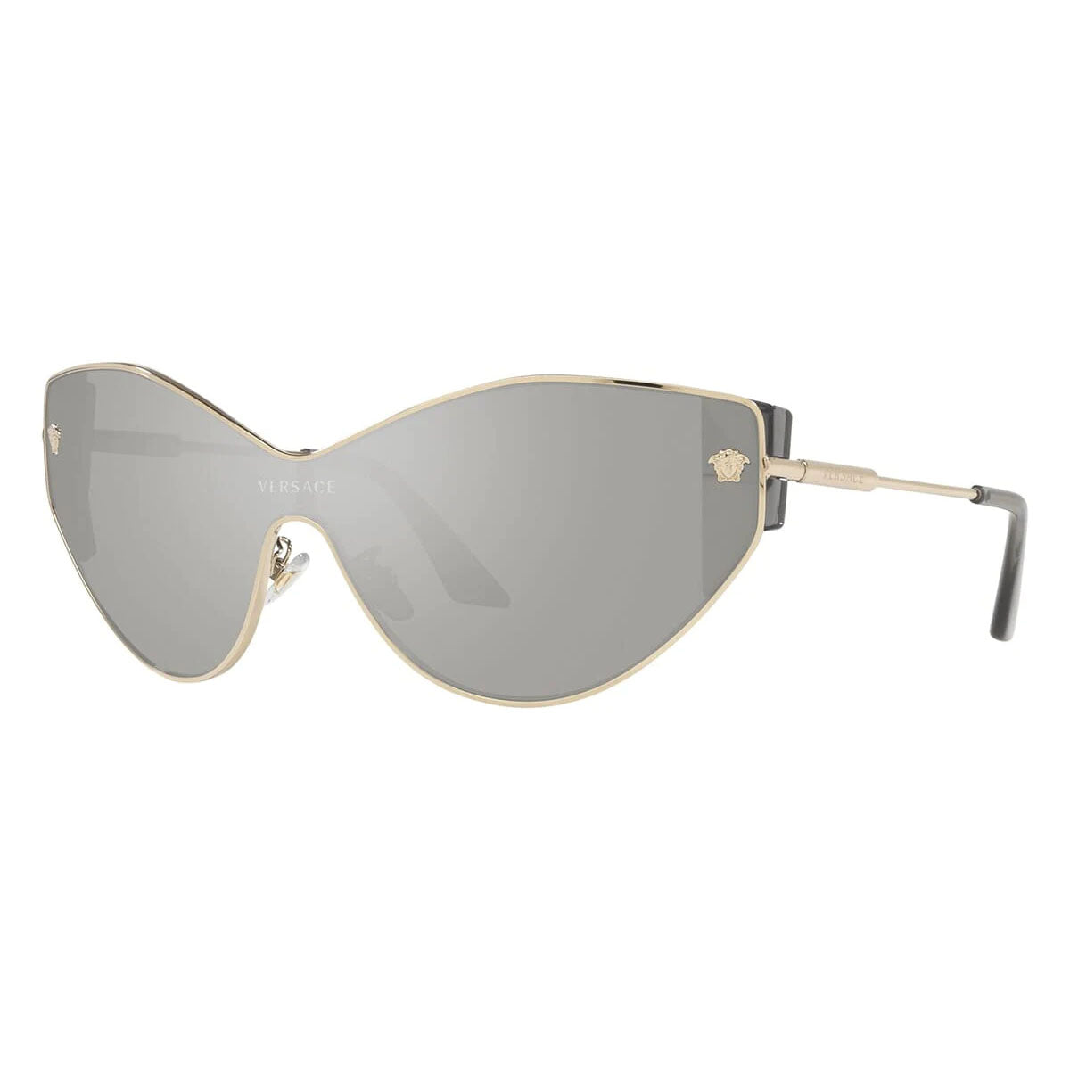 Versace Women's Sunglasses Cat Eye Pale Gold Silver Mirror VE2239 12526G