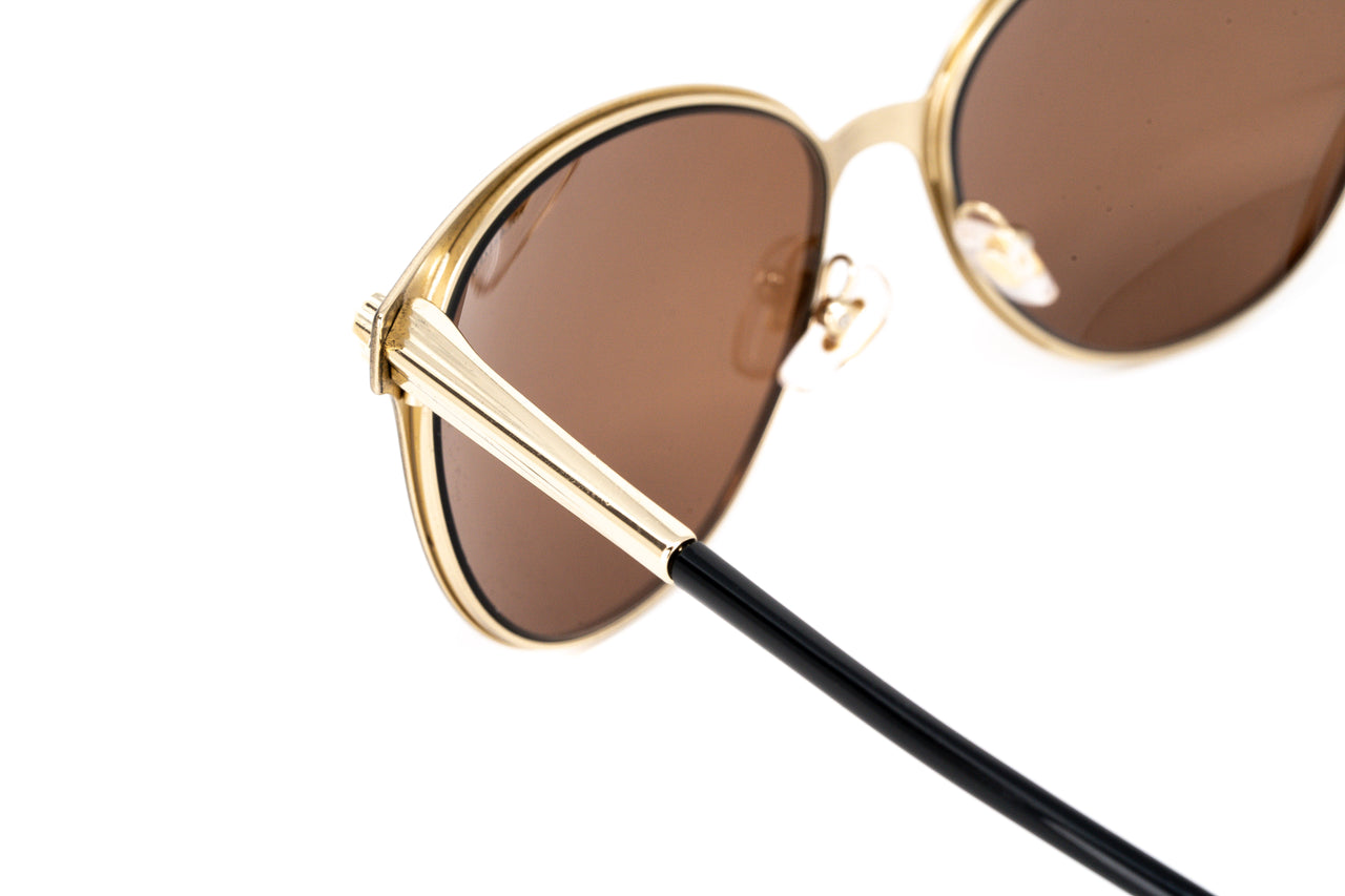 Versace Women's Sunglasses Square Black/Pale Gold Polar VE2168 13772T