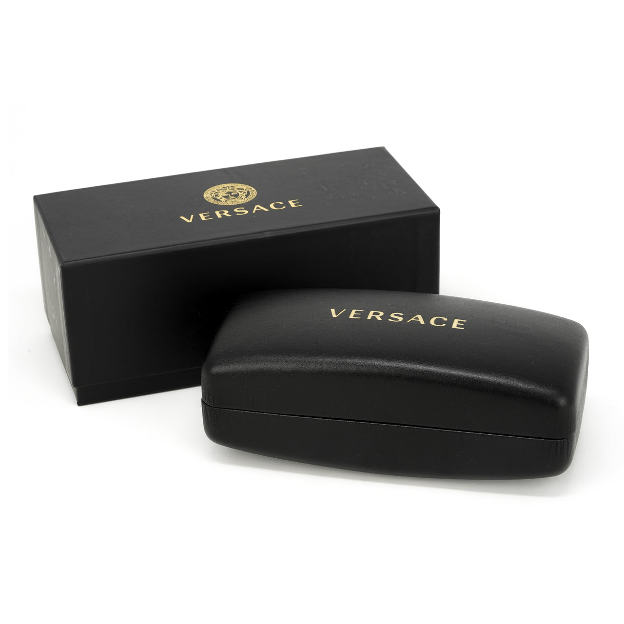 Versace Women's Sunglasses Oversized Hexagonal Black/Gold VE4395 GB1/87