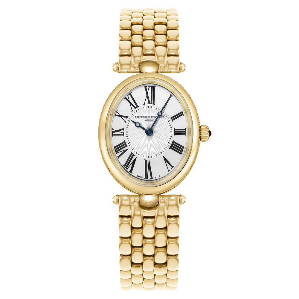Frederique Constant Ladies Watch Art Deco Oval Gold Plated FC-200MPW2V5B