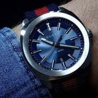 Thumbnail for Gucci YA142304 Men's Watch GG2570 Blue Canvas