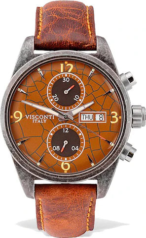 Visconti Men's Watch Roma 60s Chrono Limited Edition Brown KW21-05