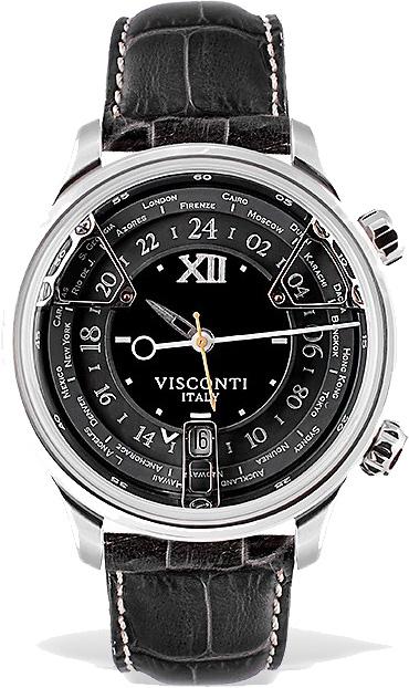 Visconti Men's Watch Opera GMT Automatic 43.5mm Black KW23-11