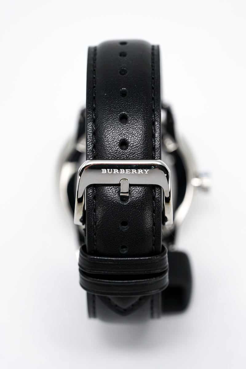 Burberry BU1357 Watch Band Brown Leather 16 mm - Watch Plaza