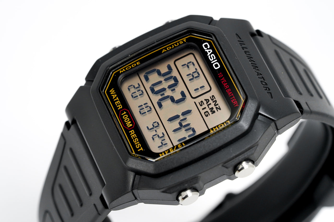 Casio Men's Watch Chronograph Digital Square Black W-800HG-9AVDF