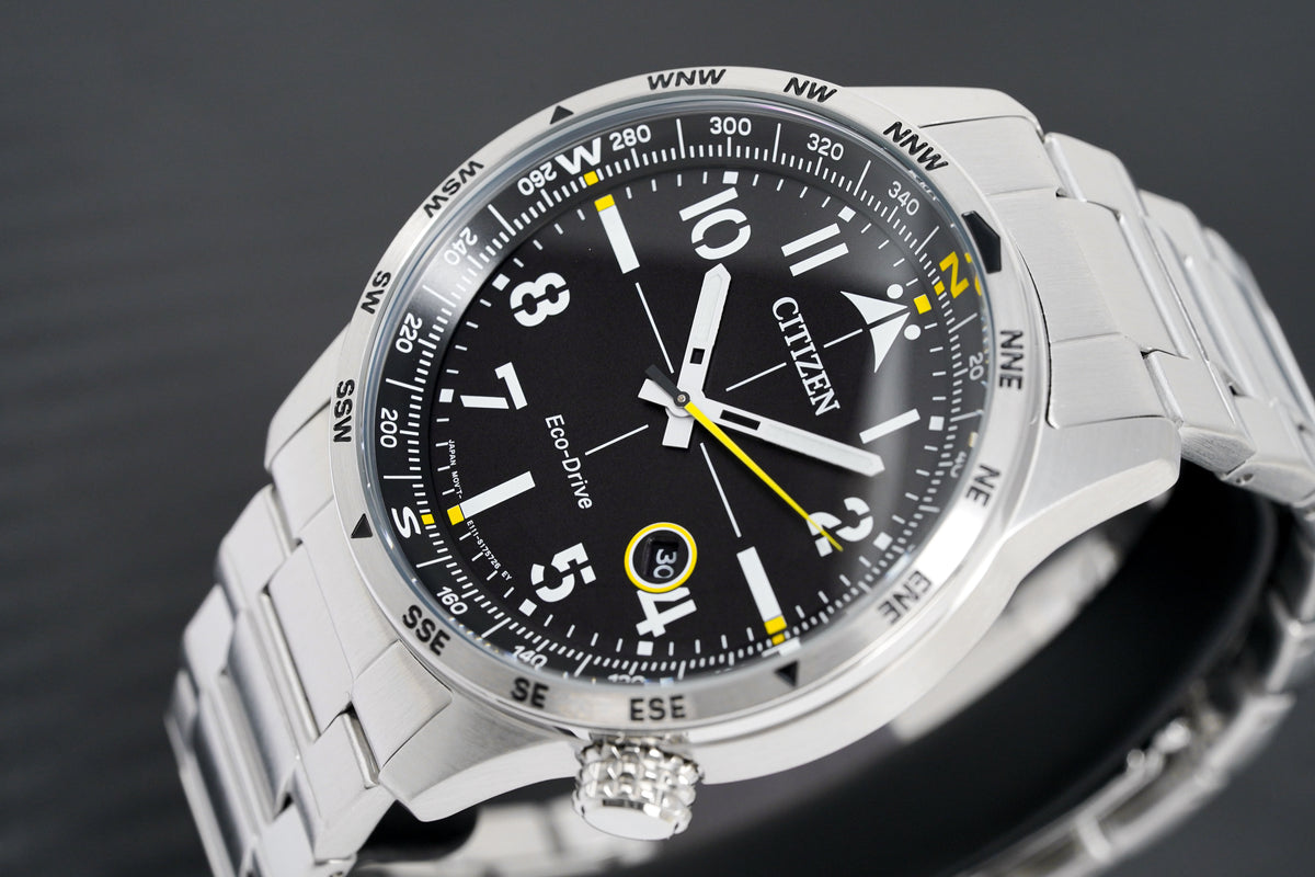 BM7550-87E Watch Black – Crystals & Citizen Eco-Drive Men\'s Aviator Watches