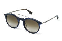 Thumbnail for Converse Unisex Sunglasses Round Flat Top Navy and Brown SCO139 0M61
