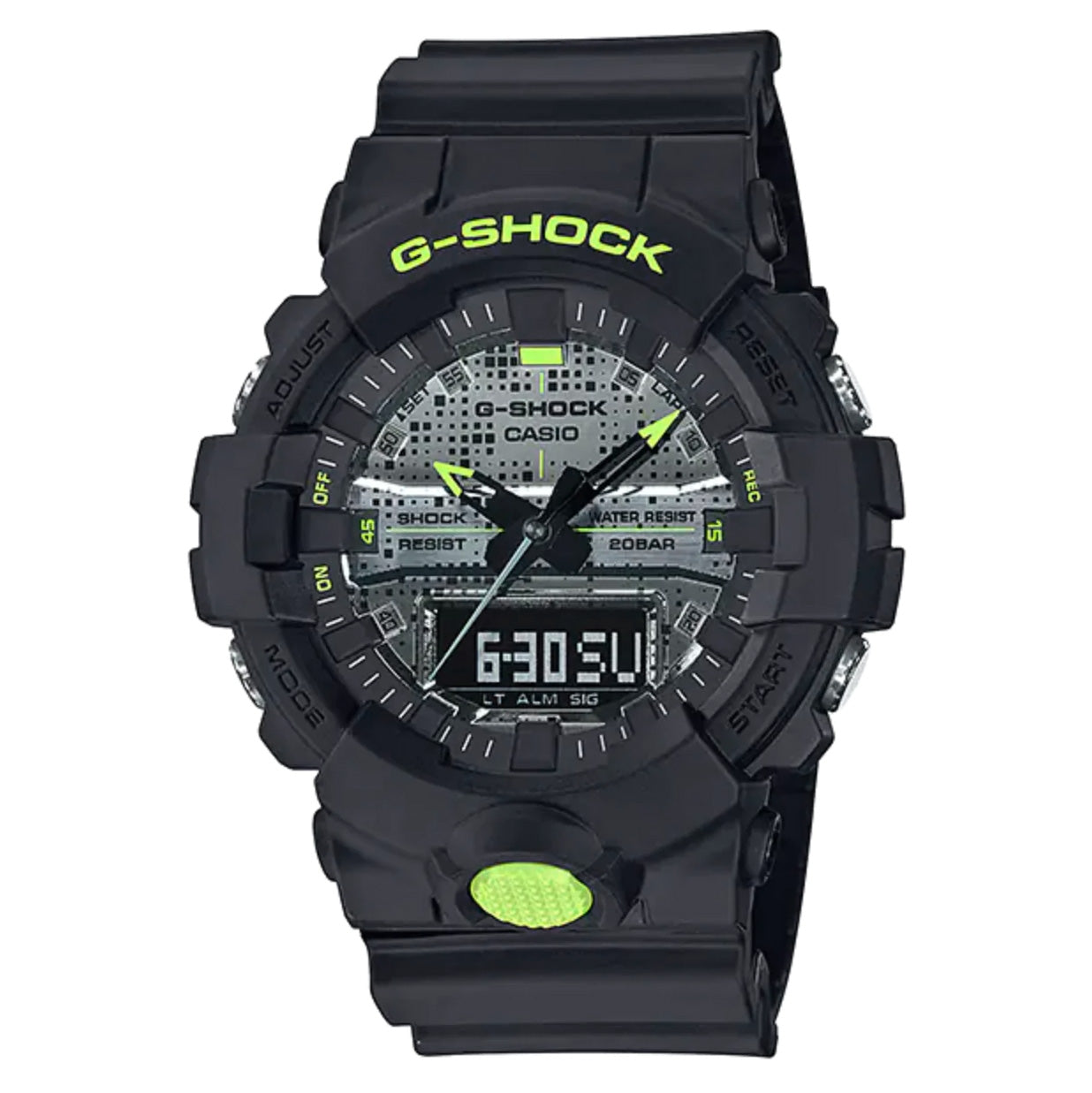 Casio G-Shock Watch Black/Neon Digital Camo GA-800DC-1ADR