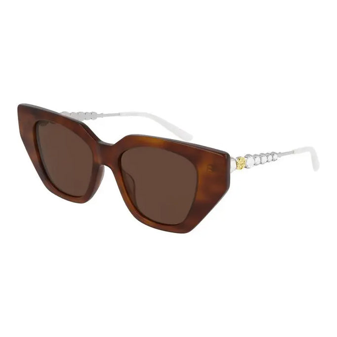 Gucci Women's Sunglasses Cat Eye Rectangle Havana GG0641S-003 53