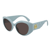 Thumbnail for Gucci Women's Sunglasses Oversized Cat Eye Blue GG0809S-004 52