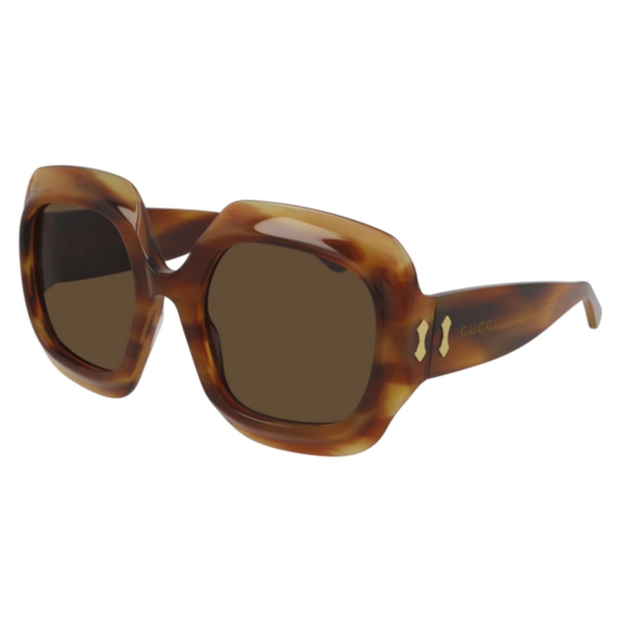 Gucci Women's Sunglasses Oversized Square Tortoise GG0988S-002 59