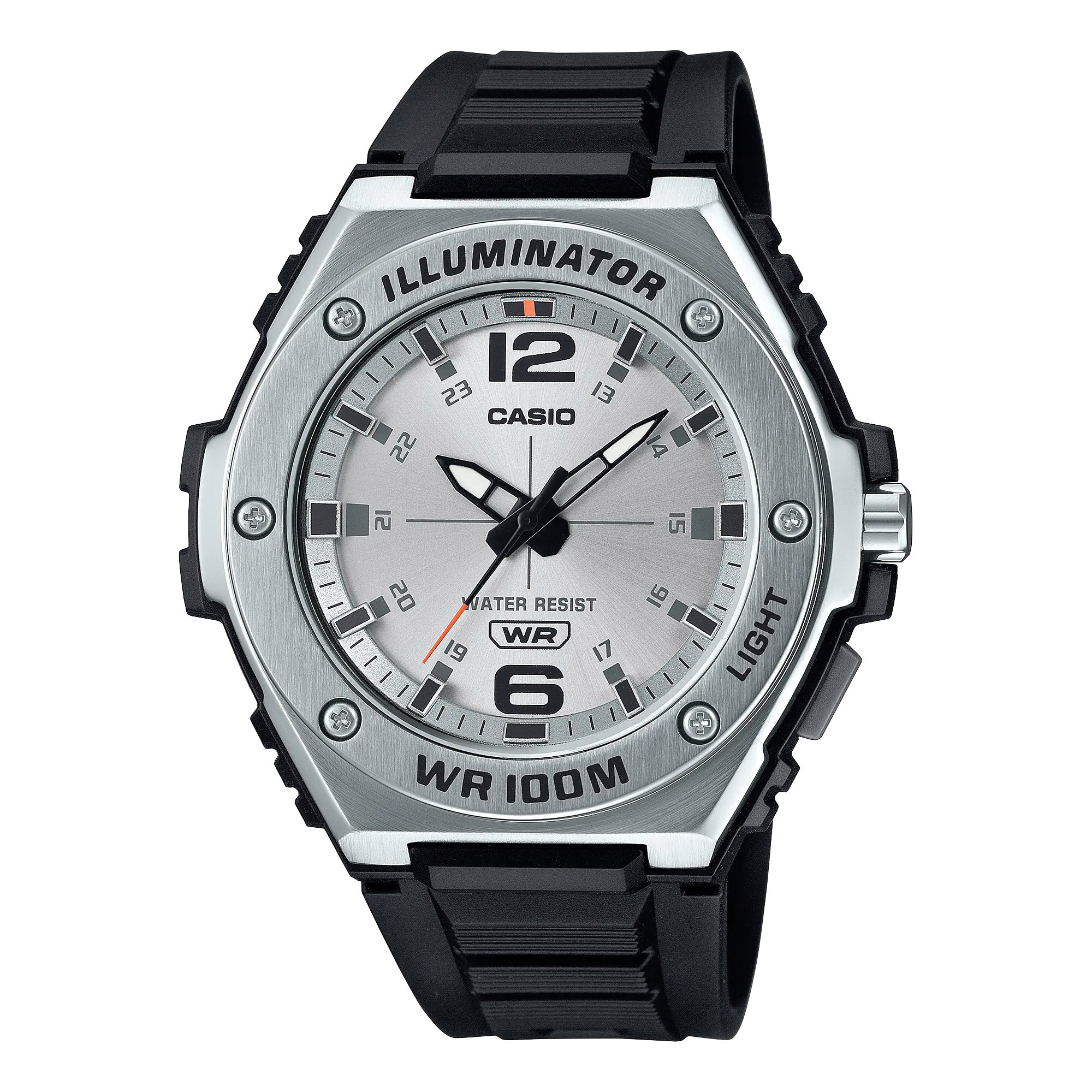 Casio Men's Watch Illuminator WR100M Silver MWA-100H-7AVDF