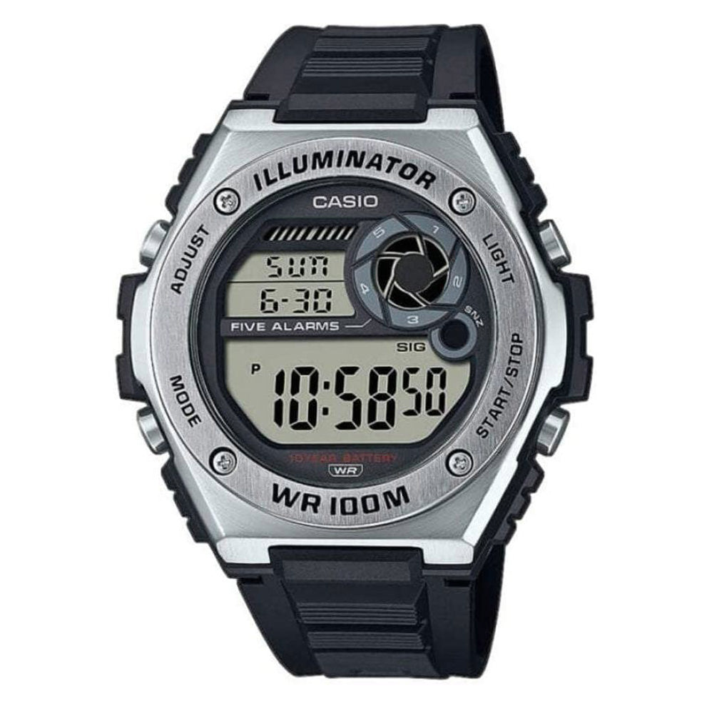 Casio Watch Digital Illuminator WR100M MWD-100H-1AVDF – Watches & Crystals