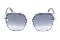 Thumbnail for Swarovski Women's Sunglasses Hexagon Pilot Gradient Grey SK0287-D/S 16C