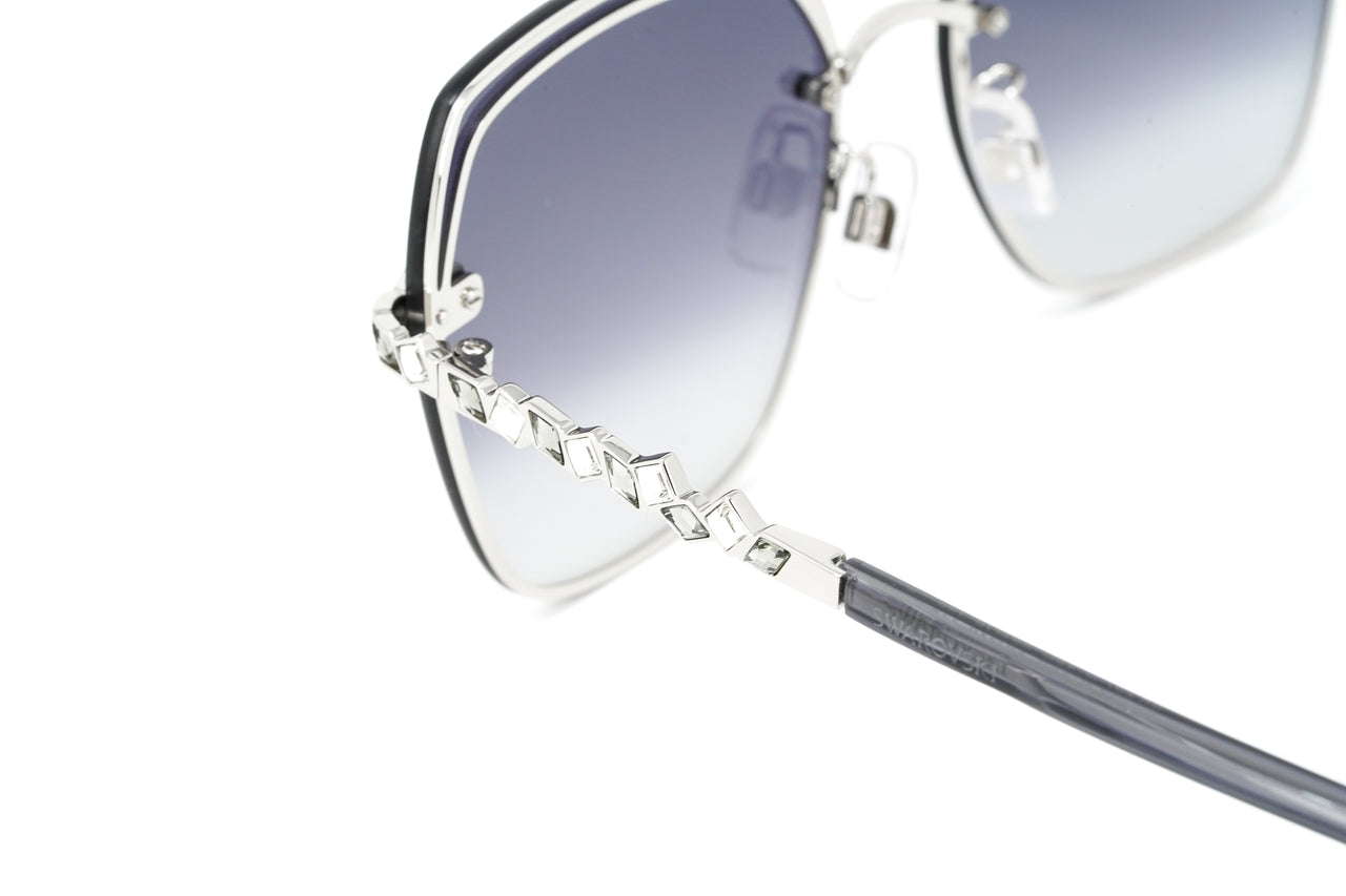 Swarovski Women's Sunglasses Hexagon Pilot Gradient Grey SK0287-D/S 16C