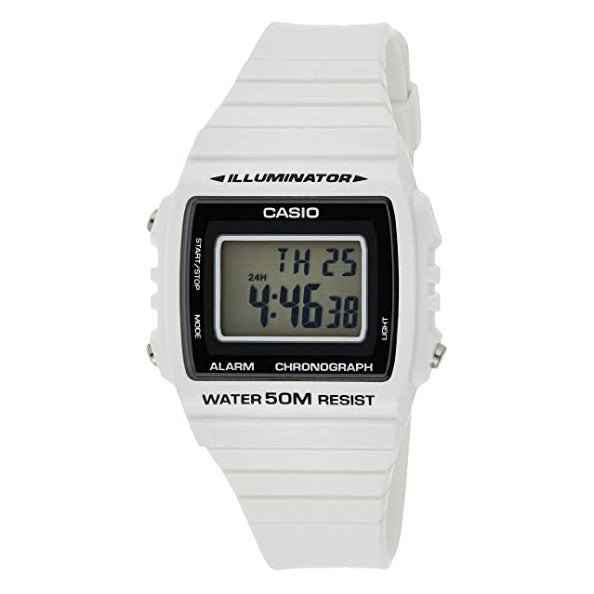 Casio Watch Alarm Chronograph Digital White W215H7AVDF Watches