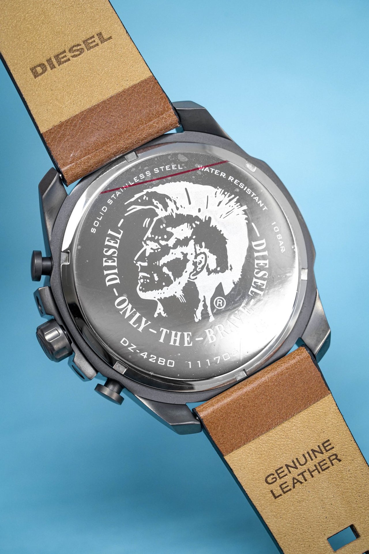 Diesel Men's Chronograph Watch Mega Chief White Brown - Watches & Crystals