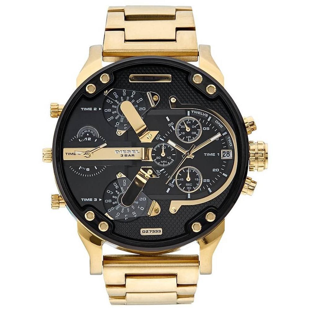 Diesel Men's Chronograph Watch Mr Daddy 2.0 Gold DZ7333 - Watches & Crystals