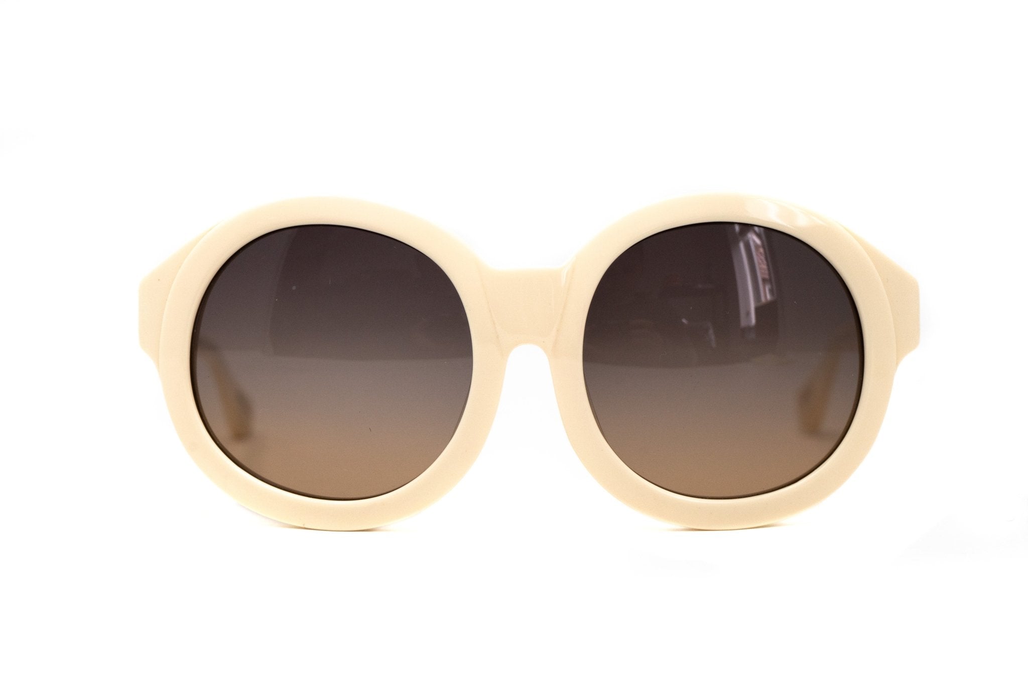 Eley Kishimoto Sunglasses Oversized Round Cream With Brown Category 3 Lenses EK27C4SUN - Watches & Crystals