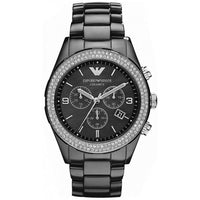 Thumbnail for Emporio Armani Ladies Chronograph Watch Ceramica Crystal Black AR1455 - Watches & Crystals