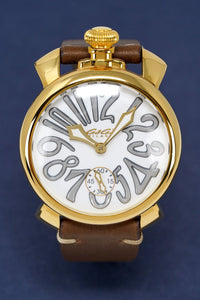 Thumbnail for Gagà Milano Watch Manuale 48mm Special Edition Gold Brown 5018.02 - Watches & Crystals