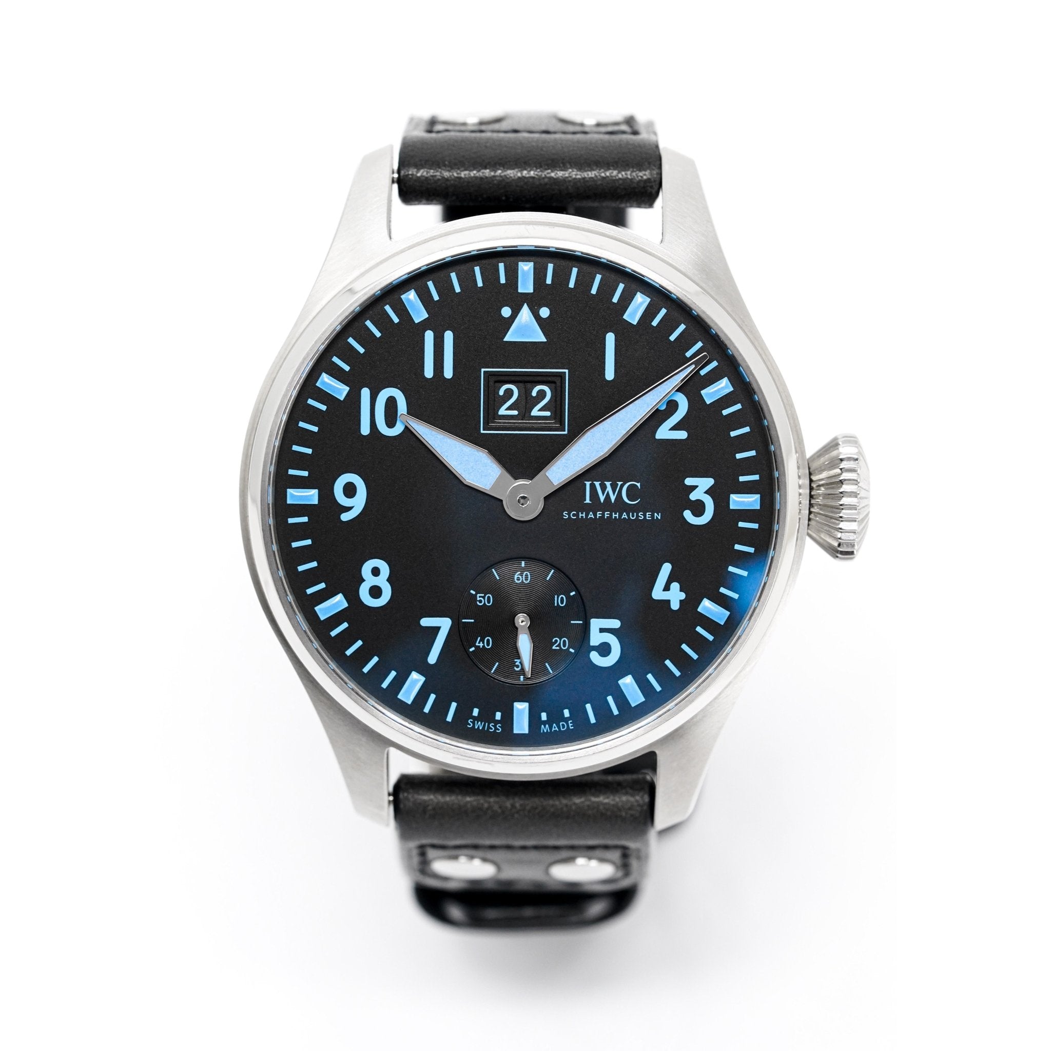 IWC Schaffhausen Watch Pre-Owned Big Pilot Big Date Bucherer Blue IW510507 - Watches & Crystals