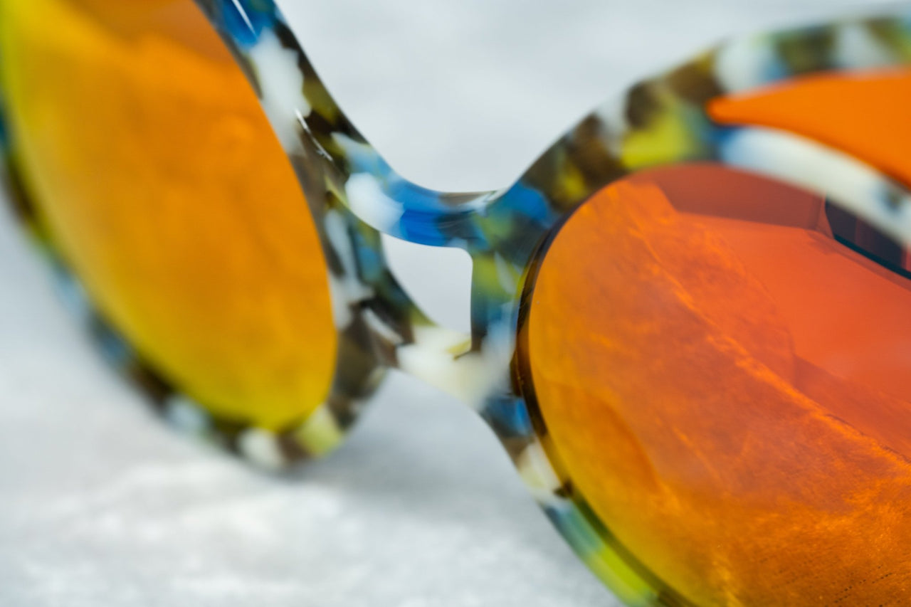 Khaleda And Fahad Sunglasses Cat Eyes Coloured Tortoise Shell with Orange Lenses CAT3 KR1C5SUN - Watches & Crystals