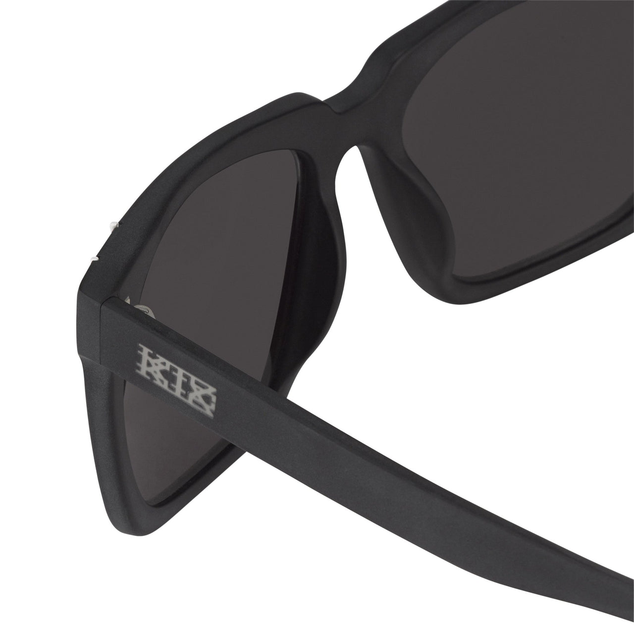 Kokon To Zai Sunglasses D-Frame Unisex Matte Black/White With Silver Lenses KTZ14C2SUN - Watches & Crystals