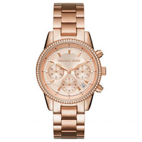 Thumbnail for Michael Kors Ladies Chronograph Watch Ritz Rose Gold MK6357 - Watches & Crystals