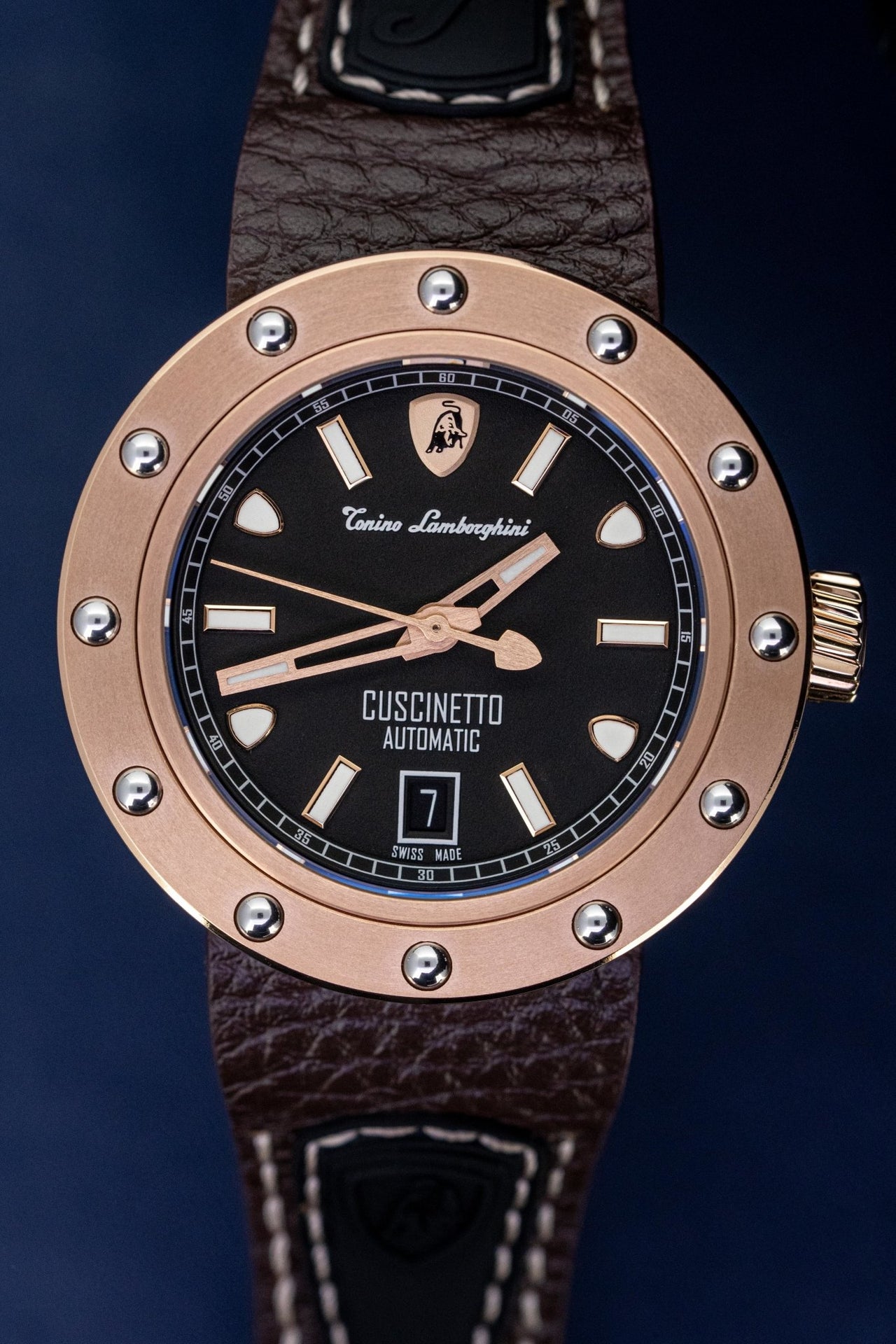 Tonino Lamborghini Cuscinetto Date IP Rose Gold - Watches & Crystals