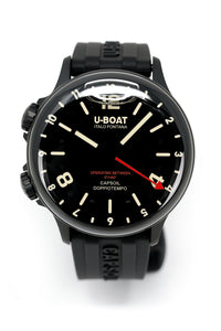 Thumbnail for U-Boat Watch Capsoil Doppiotempo 45 Black DLC 8770/A - Watches & Crystals