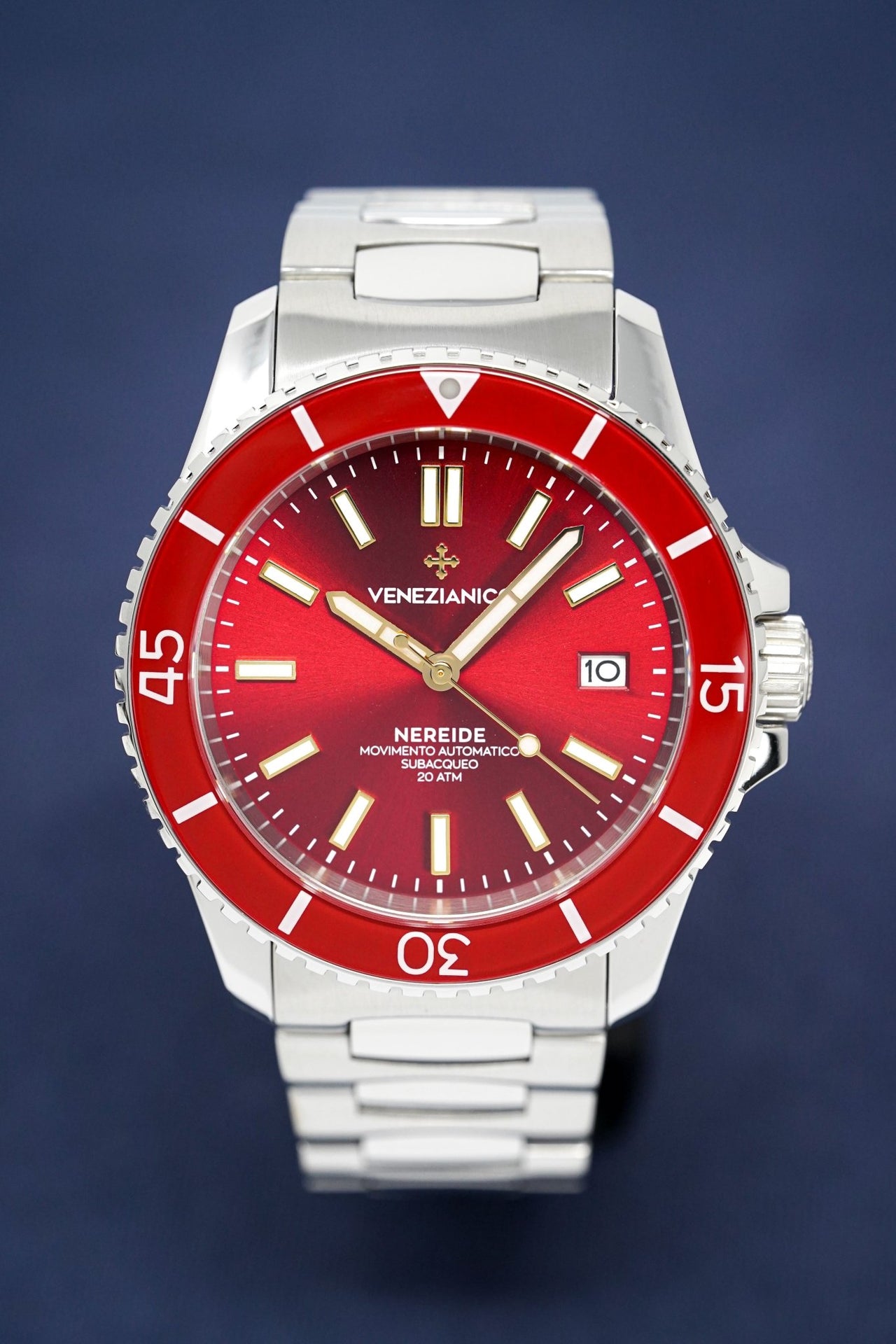 Venezianico Automatic Watch Nereide Canova Bracelet Red 3321503C - Watches & Crystals
