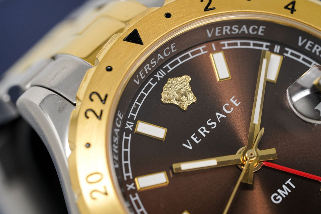 Versace Men's Watch Hellenyium GMT Two-Tone Brown V11040015 - Watches & Crystals