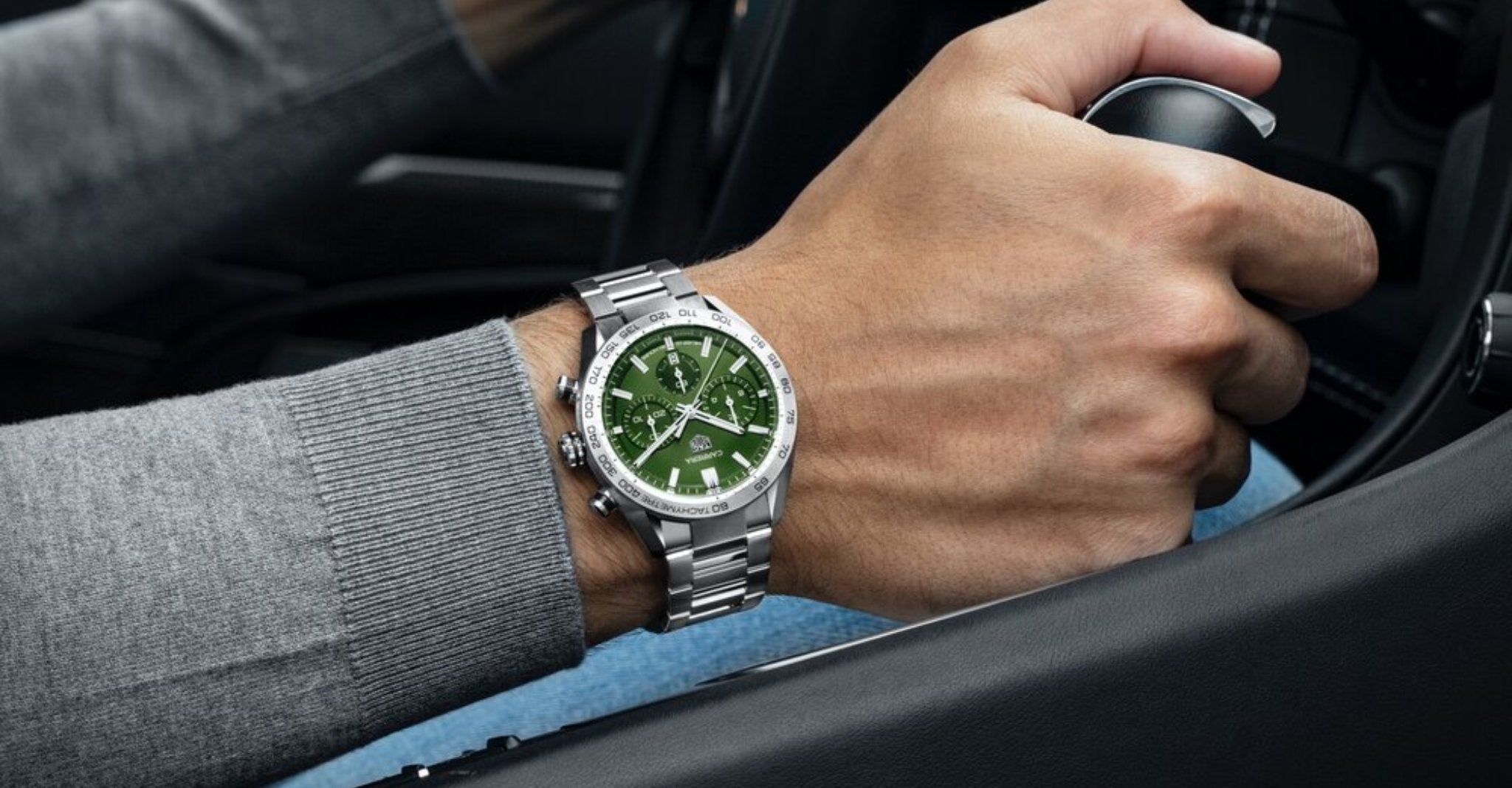 Green wrist watch Clearance