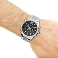 Thumbnail for Michael Kors Men's Watch Lexington Chronograph Black Silver MK8602
